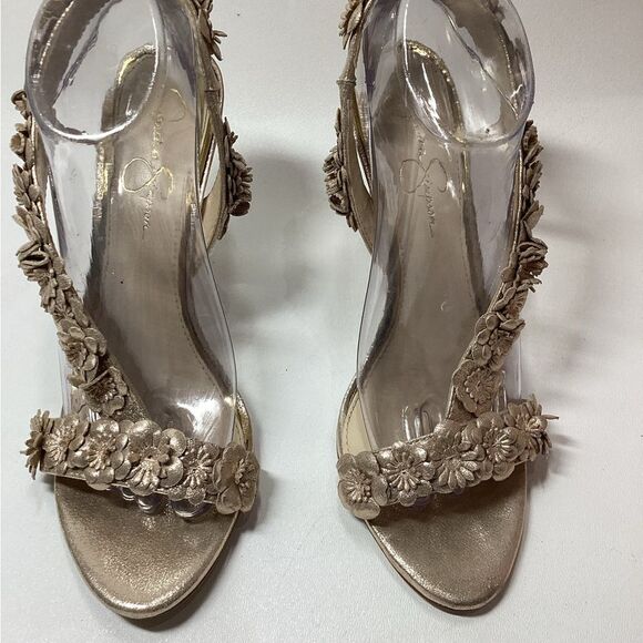 Jessica Simpson Jessin Gold Ankle Wrap Sandals‎ – Women’s Size 9.5 - Picture 6 of 13